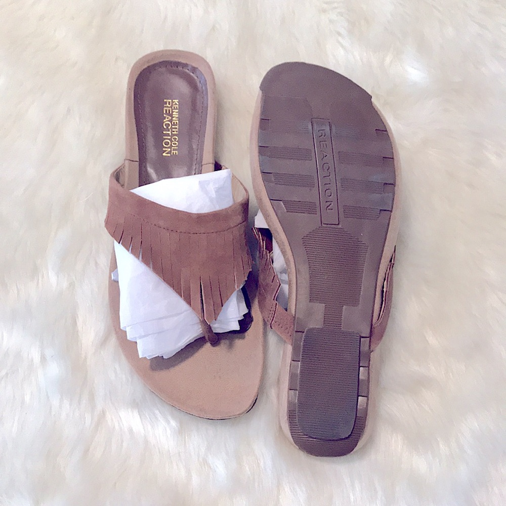 🆕BOHO🪶Kenneth Cole’s Comfy Suede Fringe Sandals - Picture 5 of 16
